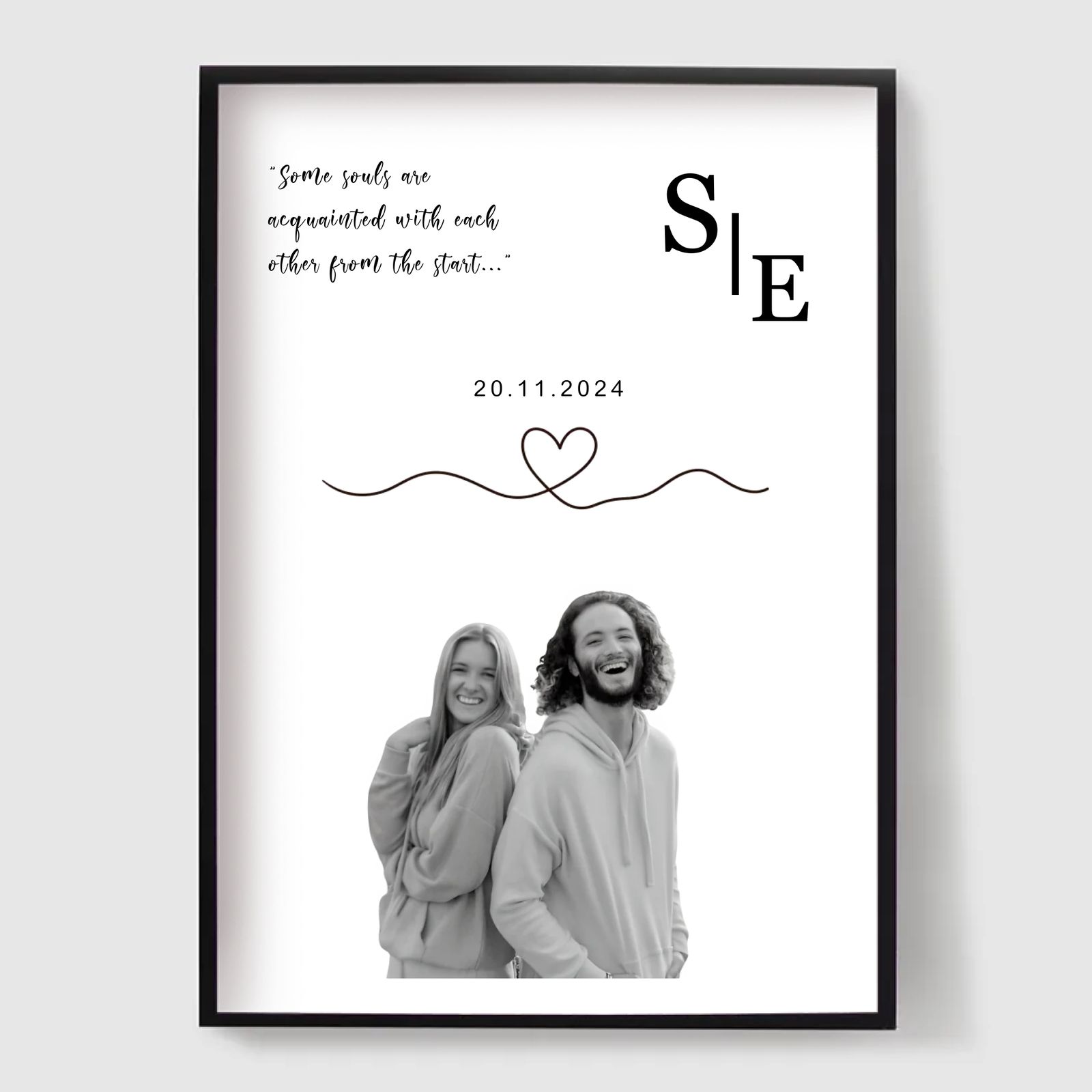 Personalised Poster - Soulmate Quote with Photo