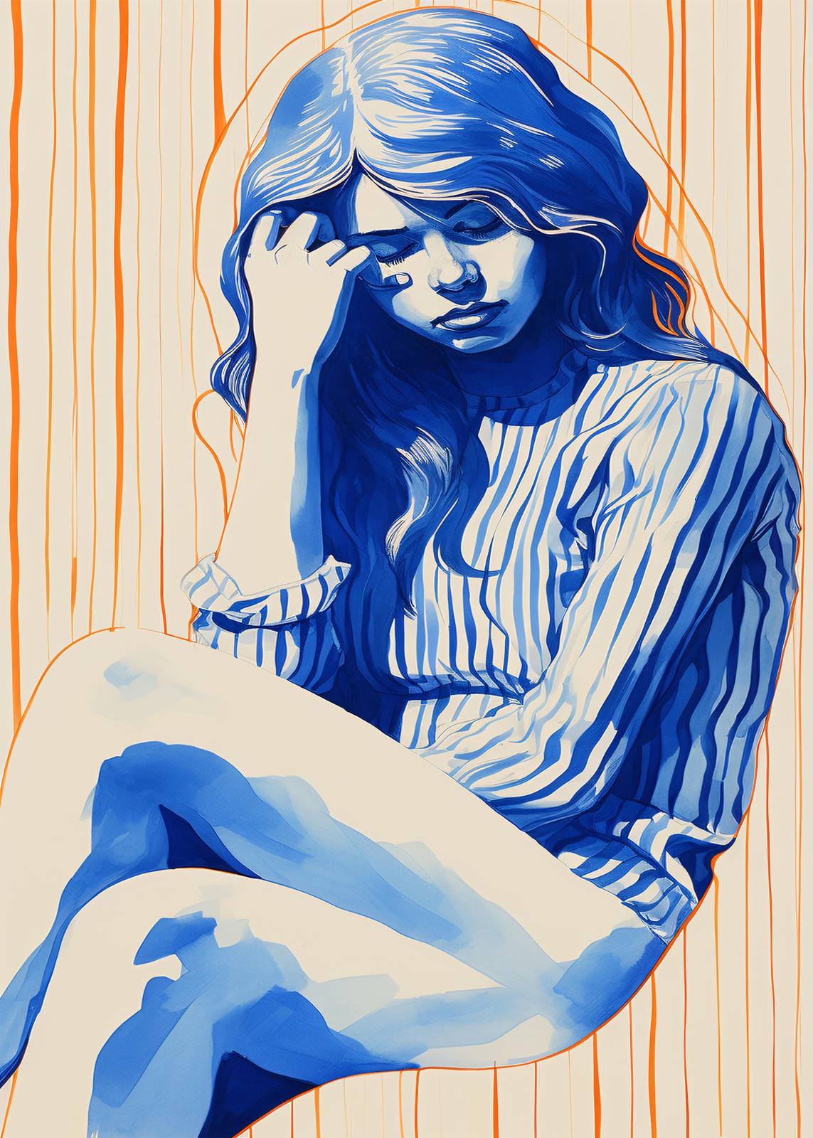 Poster - Blue Contemplation