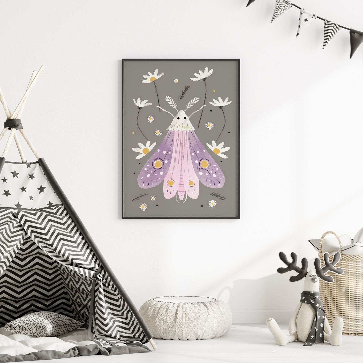 Poster - Whimsical Moth Illustration
