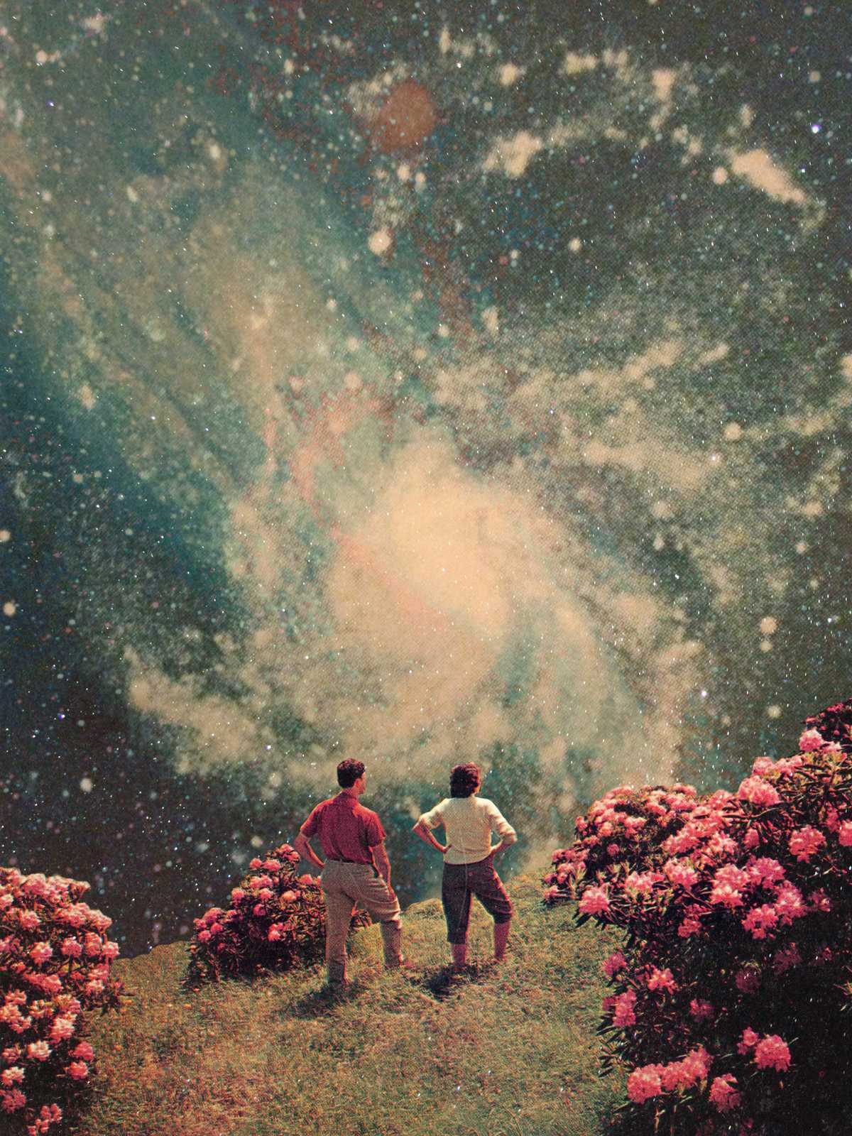 Poster - Stargazers and Galaxy
