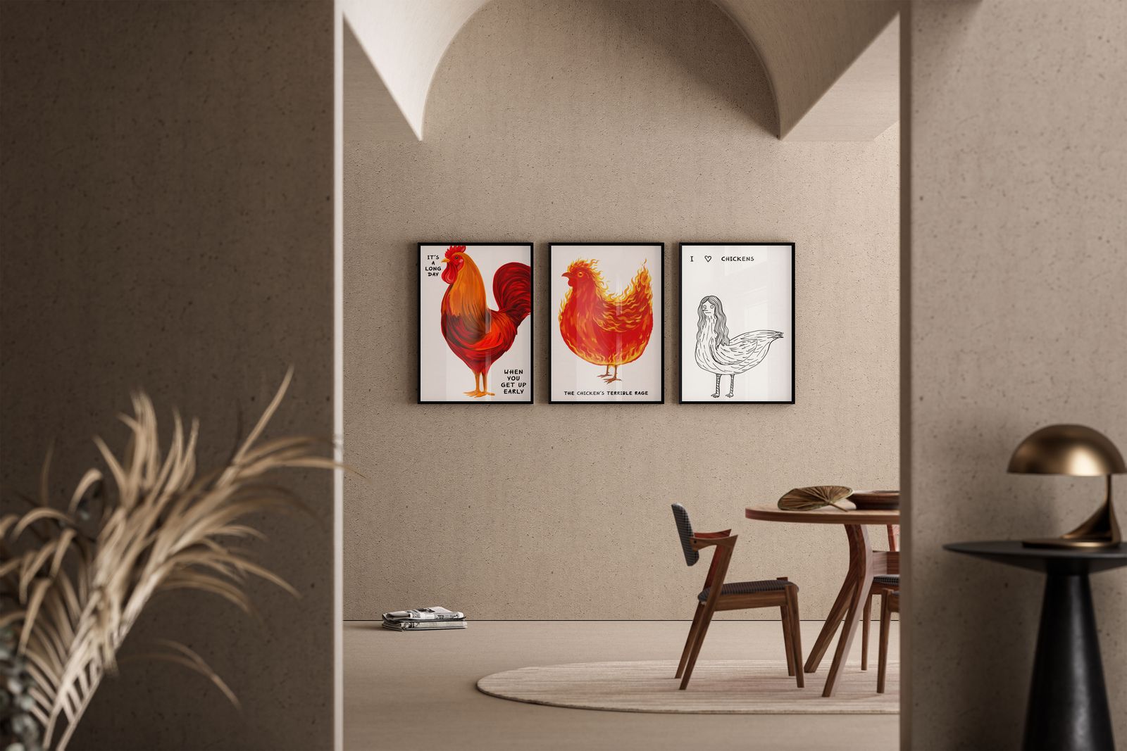 Poster - Chicken Art Collection / Set of 3