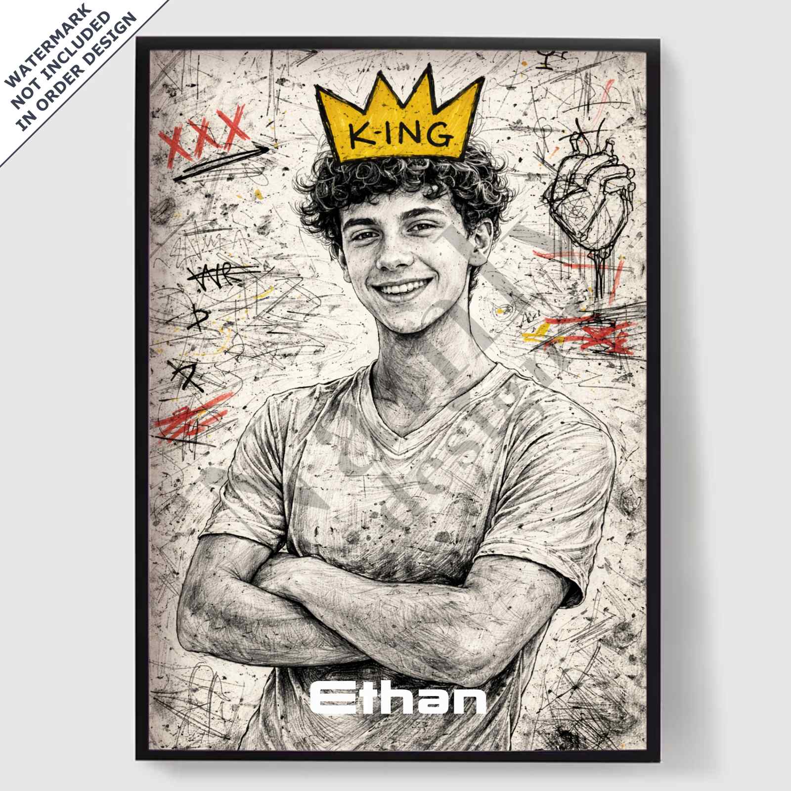 Personalised Poster - Urban Crown Portrait - AI Poster