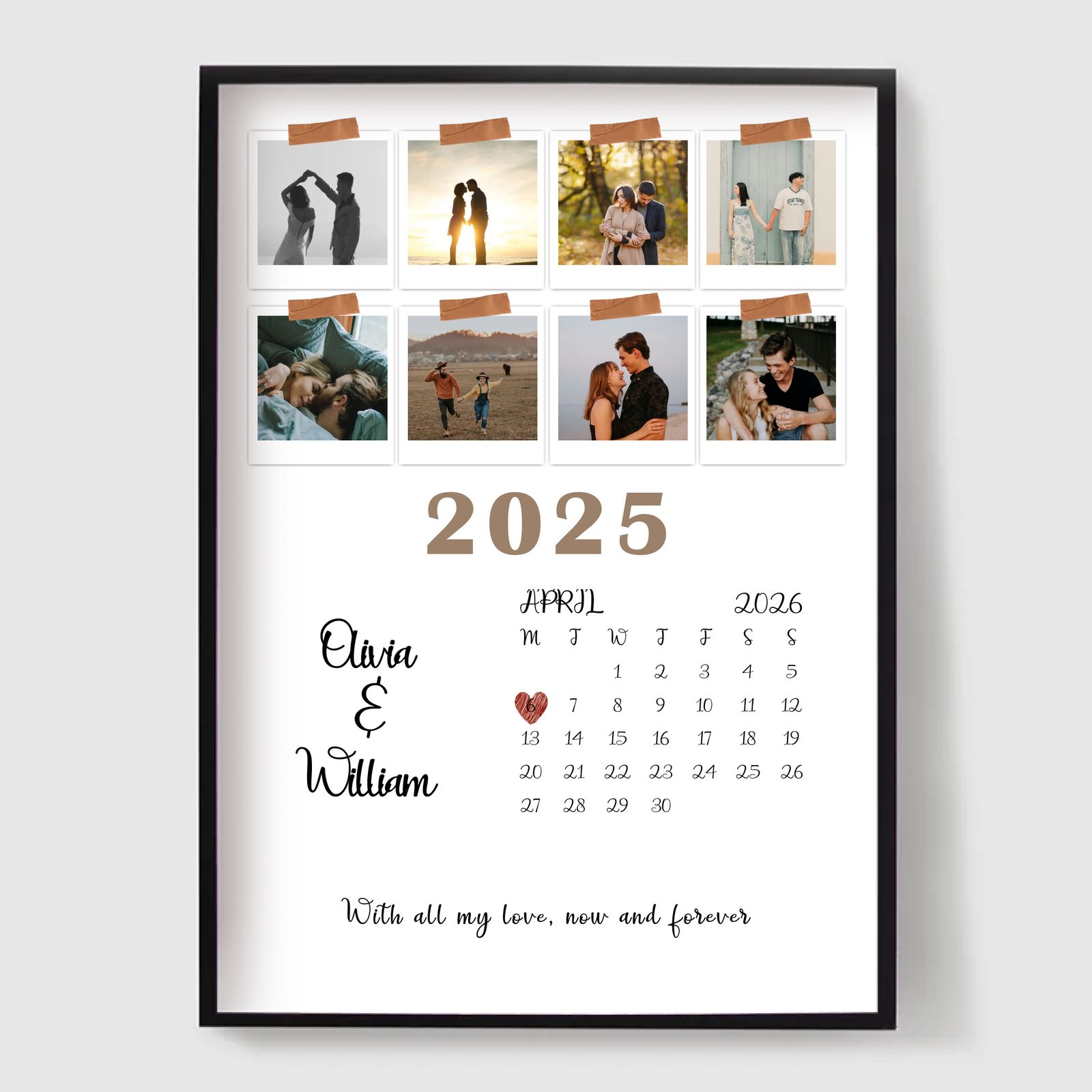 Personalised Poster - Polaroid Anniversary Collage