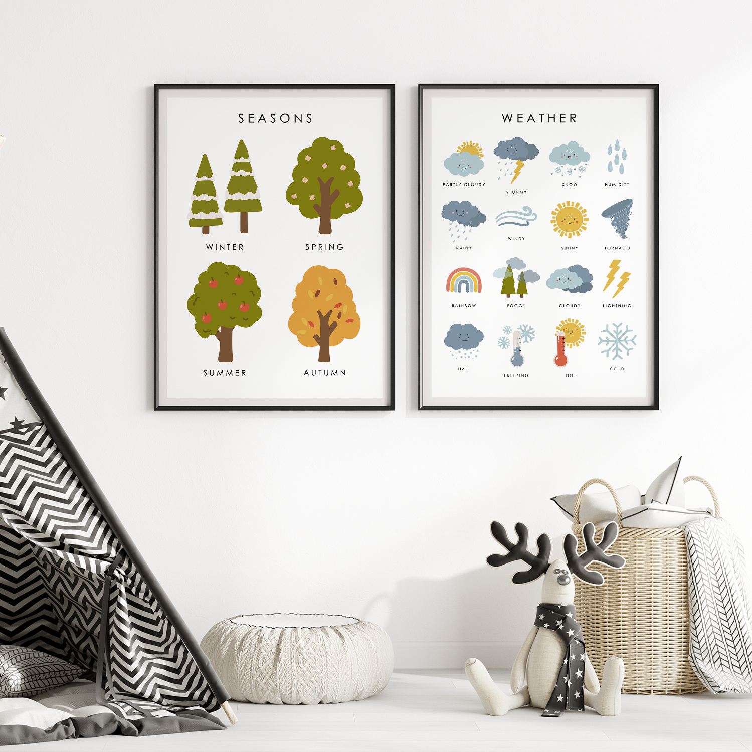 Poster - Seasons and Weather / Set of 2