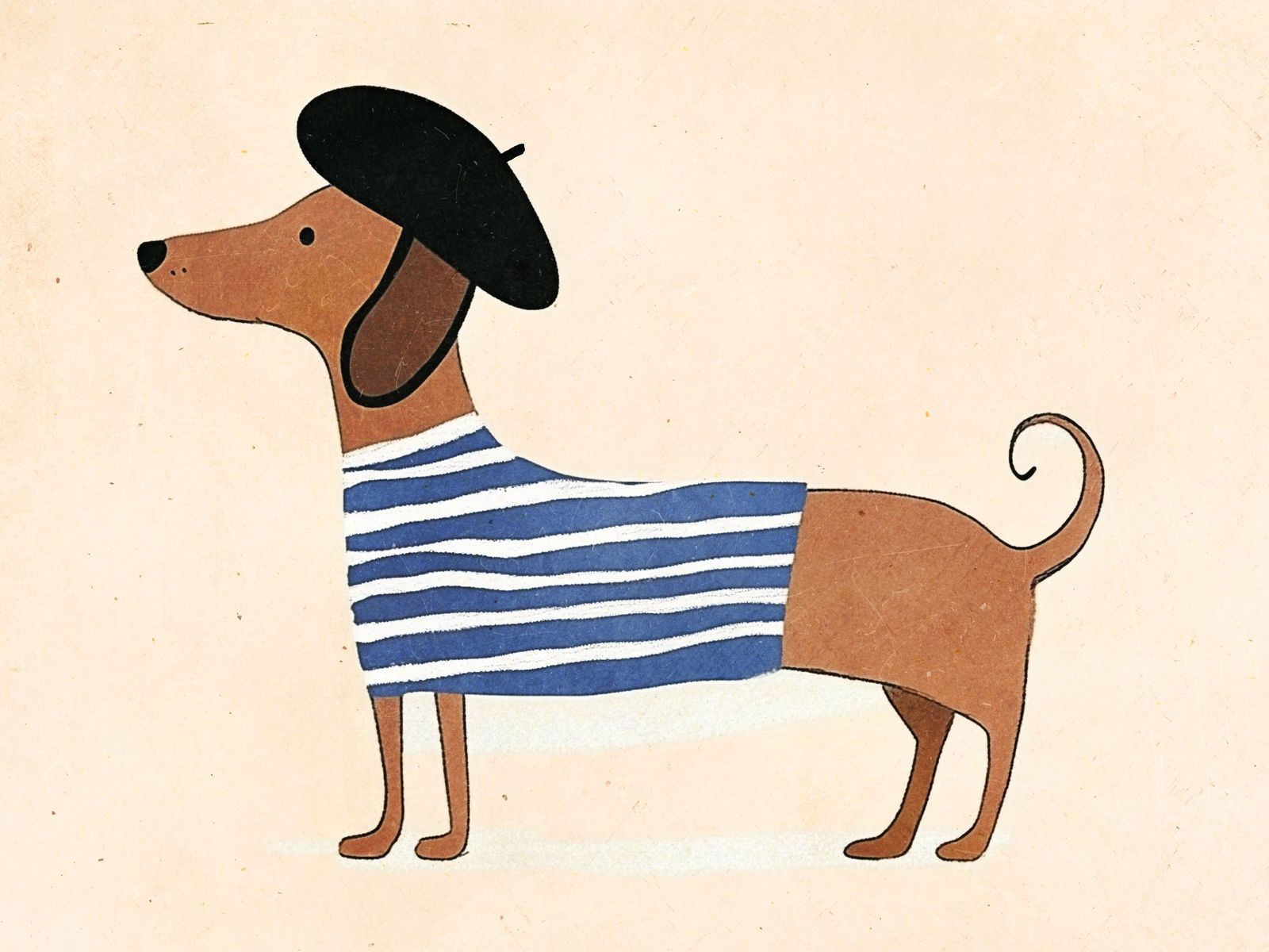 Poster - Dog with Beret
