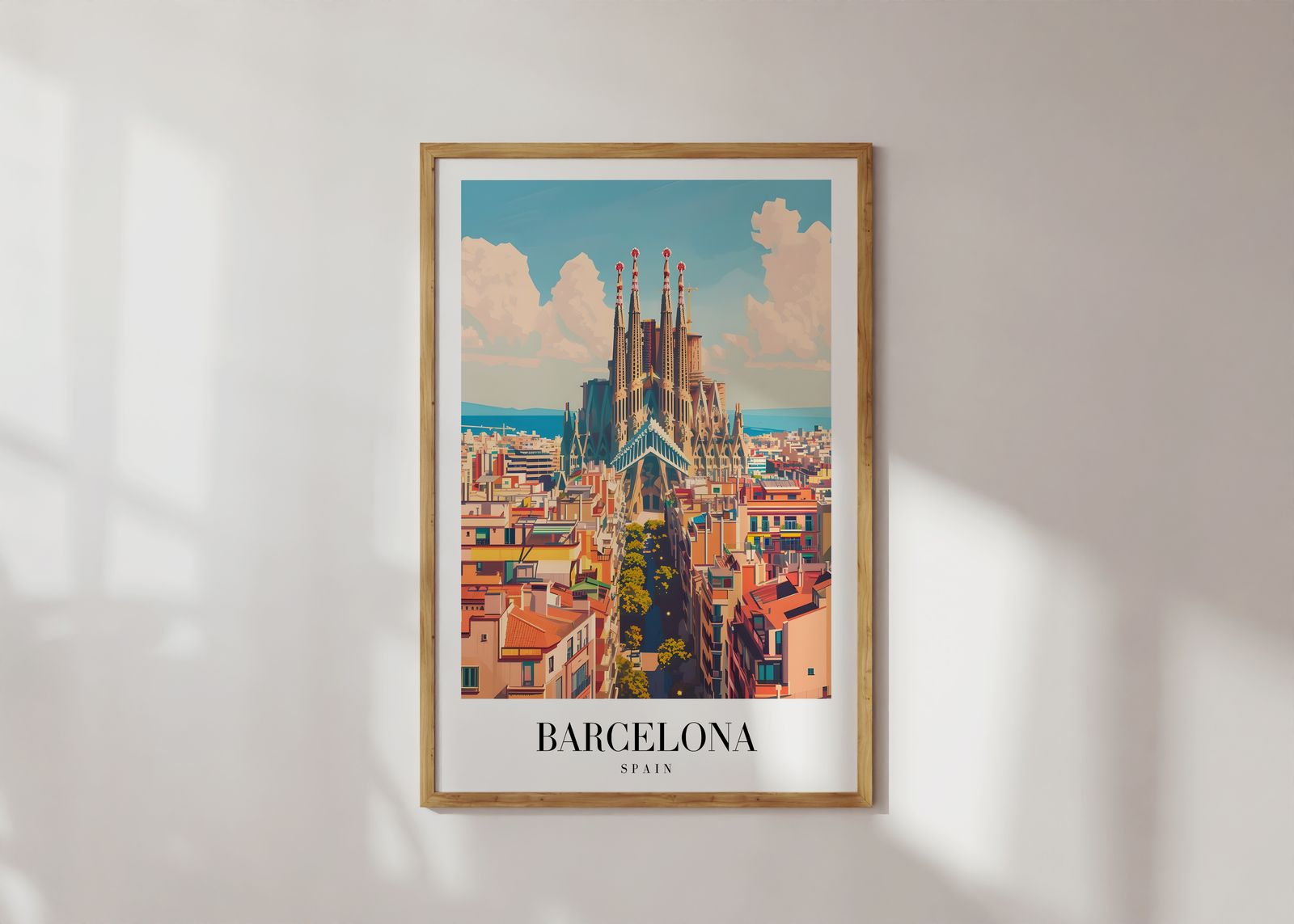 Poster - Barcelona Cityscape