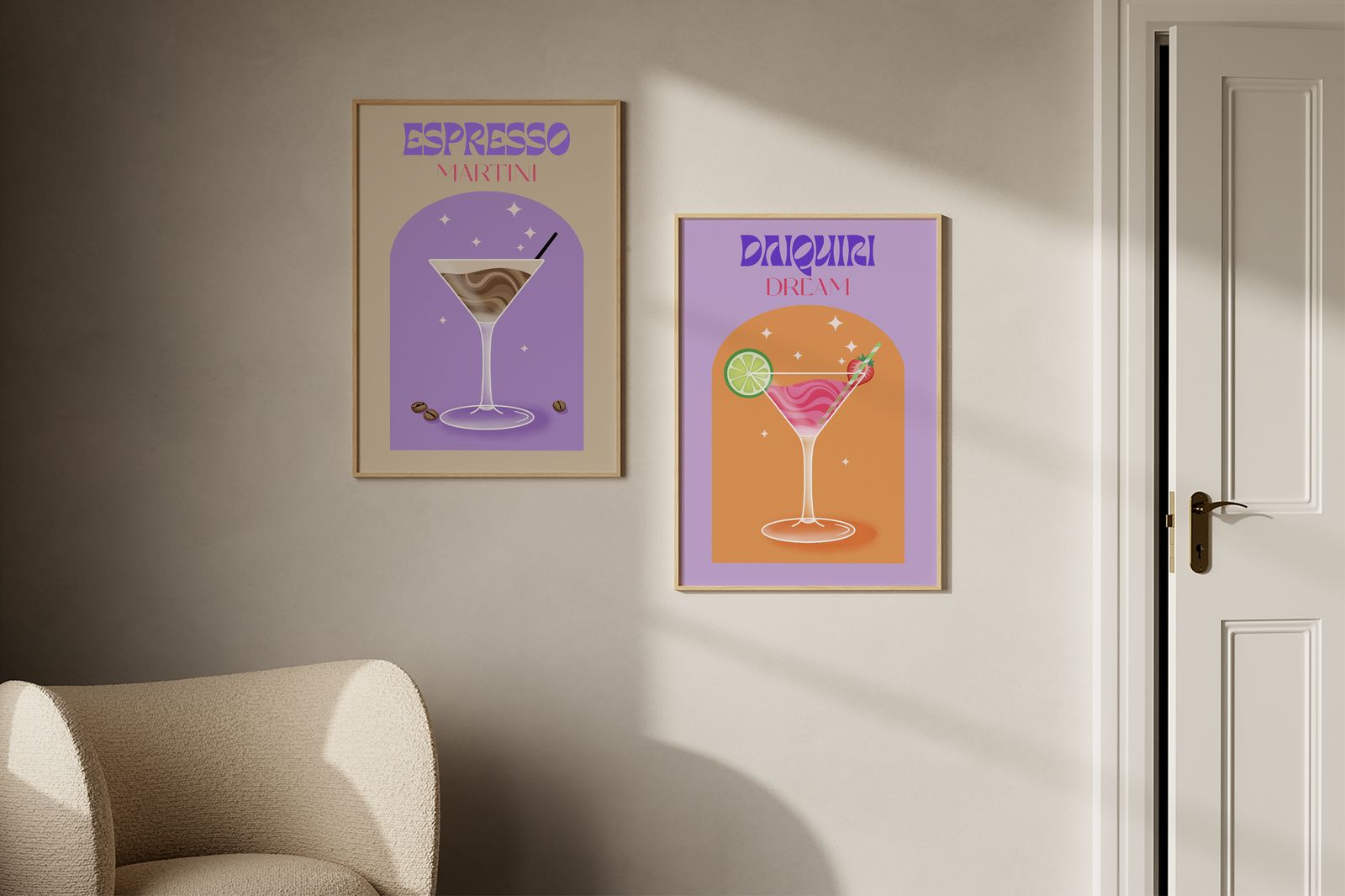 Poster - Cocktail Art Set of 2