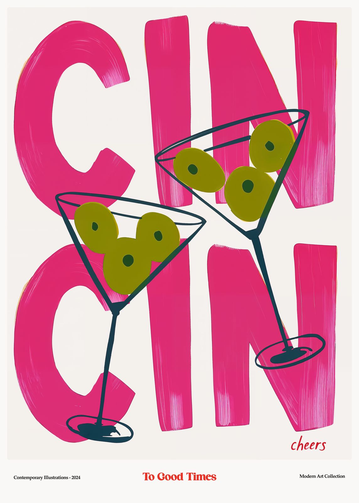 Poster - Cheers Martini Design