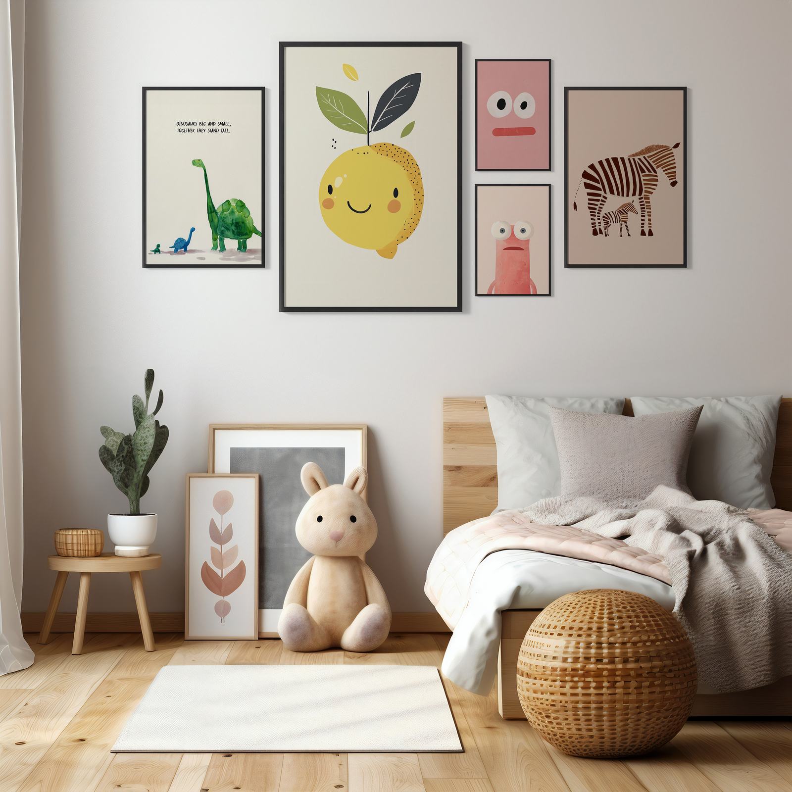 Poster - Cute Animals and Lemon / Set of 5