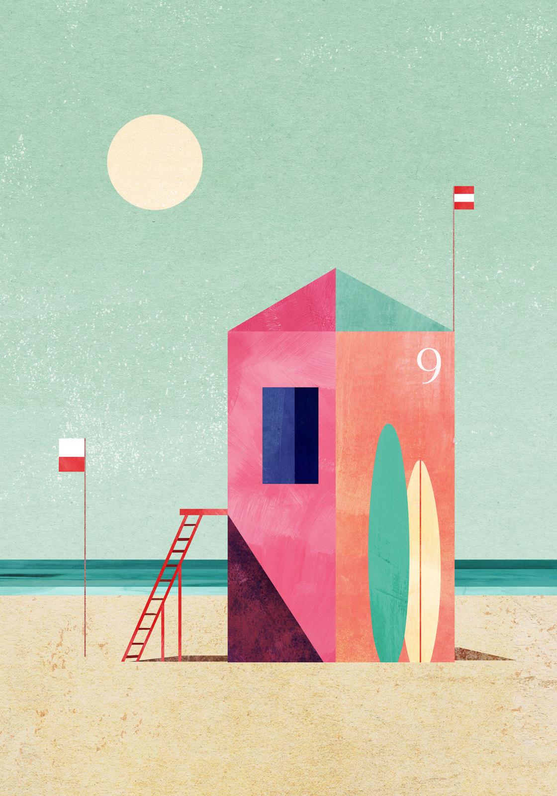 Poster - Beach Hut