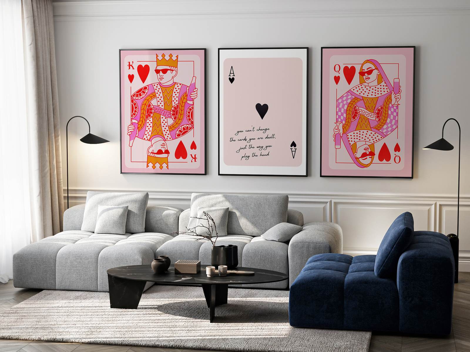 Poster - Modern Playing Cards / Set of 3