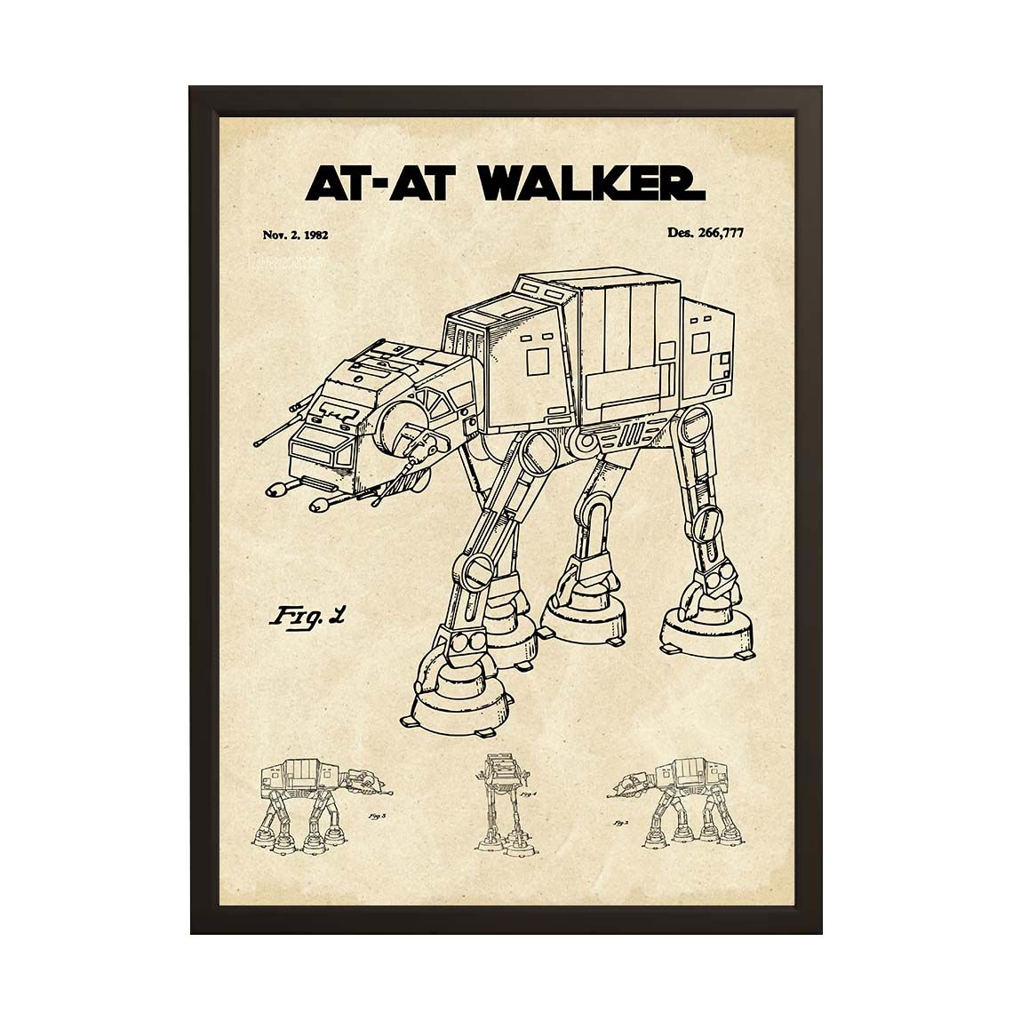Patent Drawing Poster - AT-AT Walker