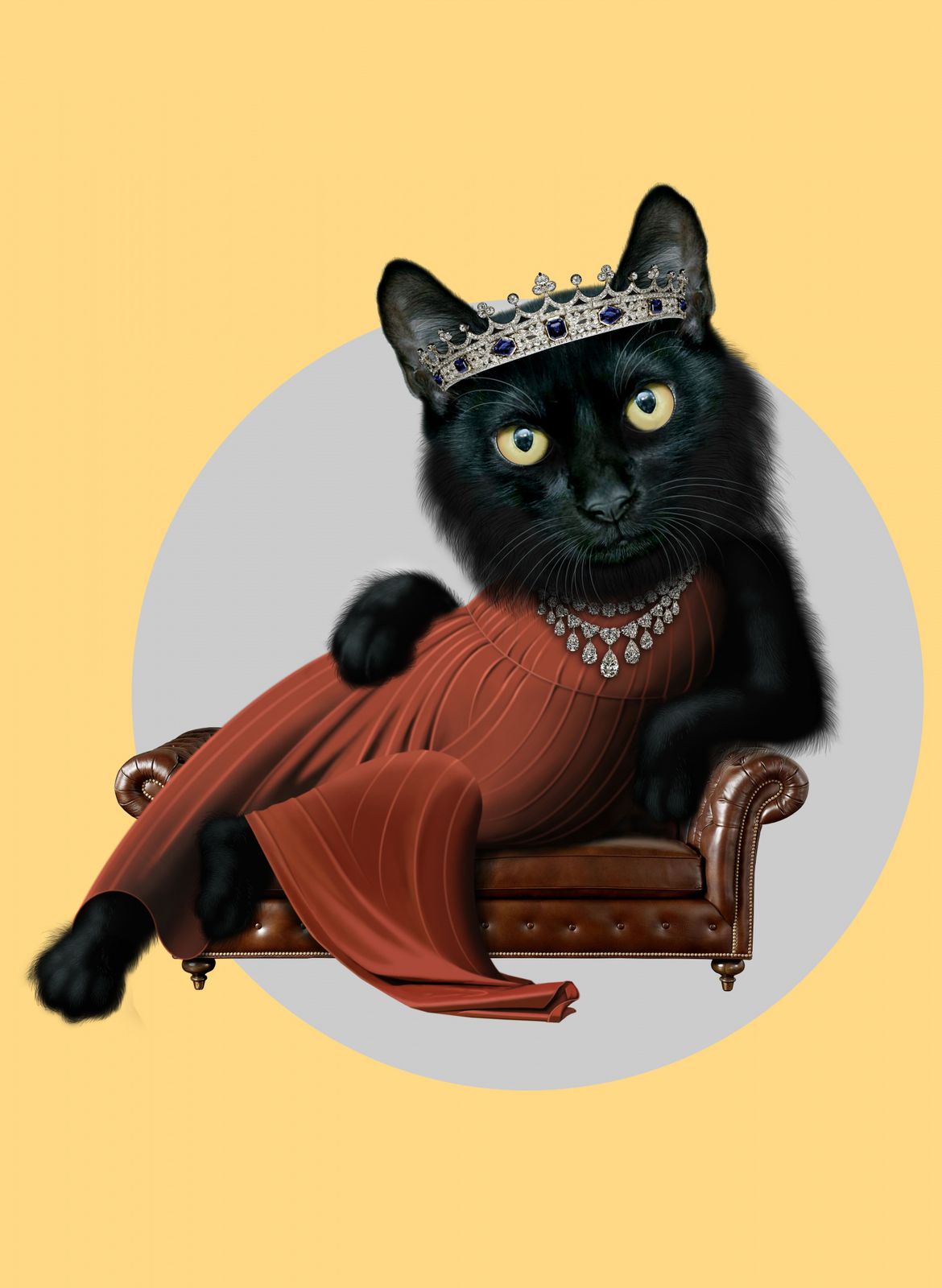 Poster - Regal Black Cat