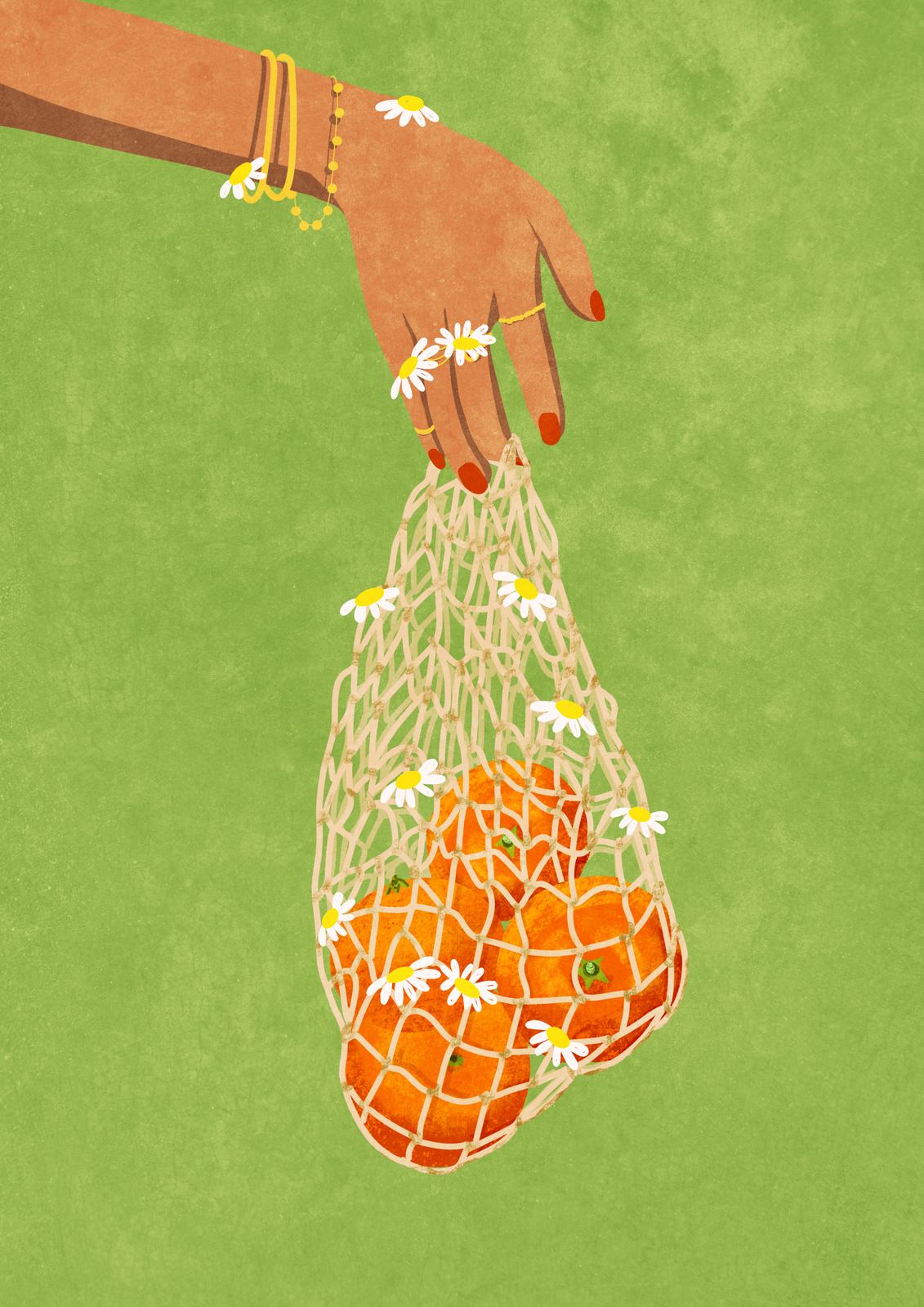Poster - Hand with Oranges