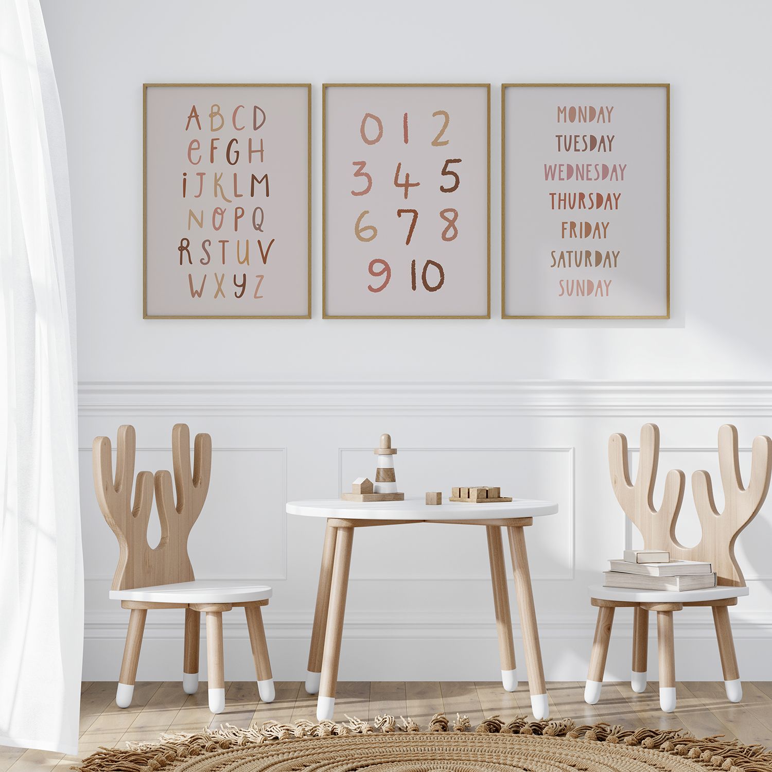 Poster - ABC, Numbers, Days / Set of 3
