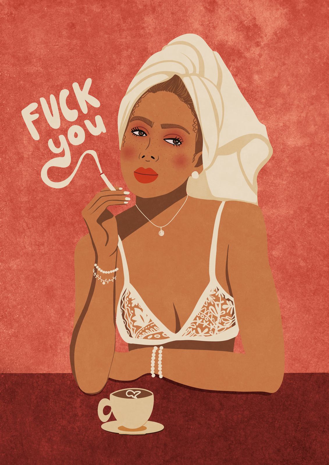 Poster - Fashionable Woman Illustration