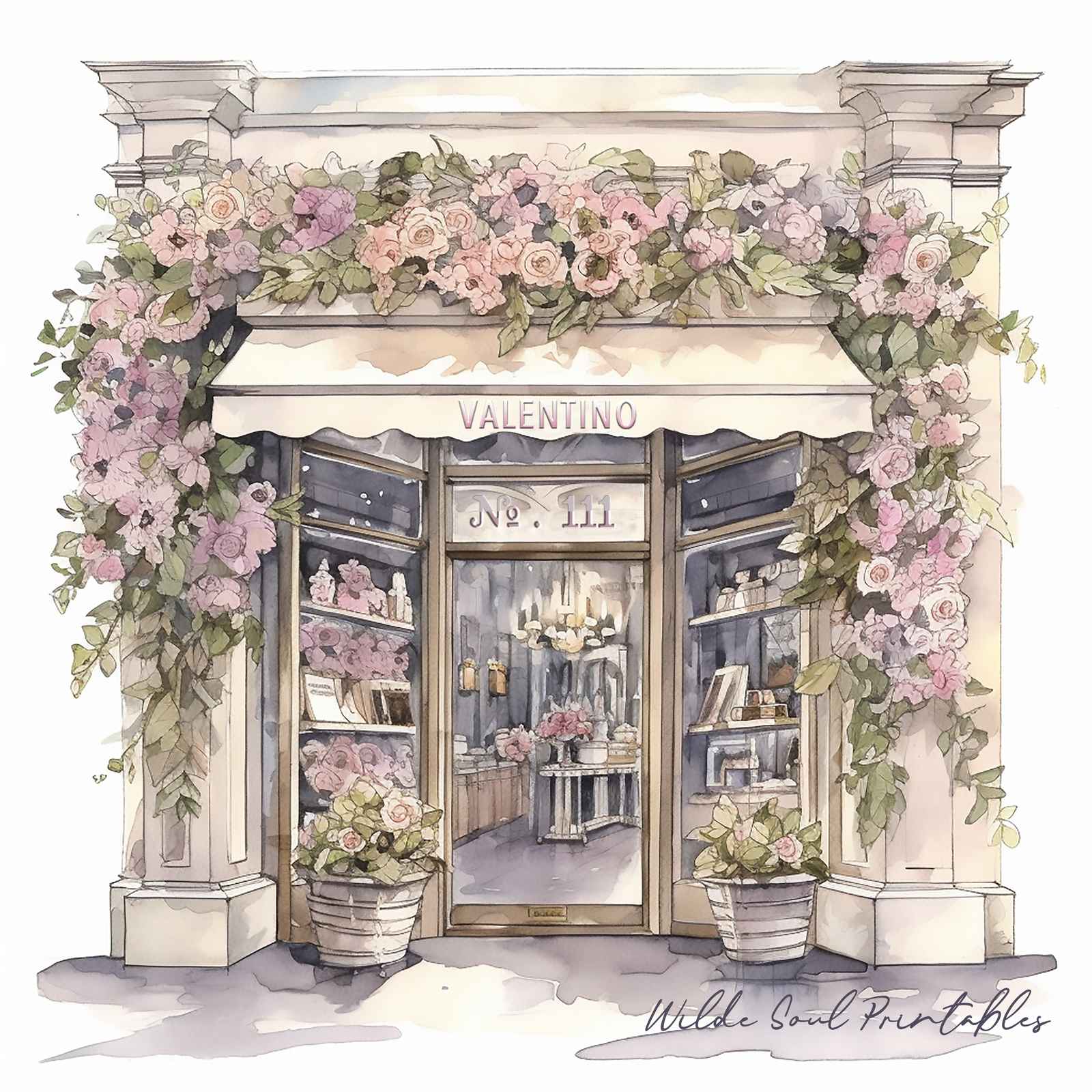 Valentino Flower Shop Poster