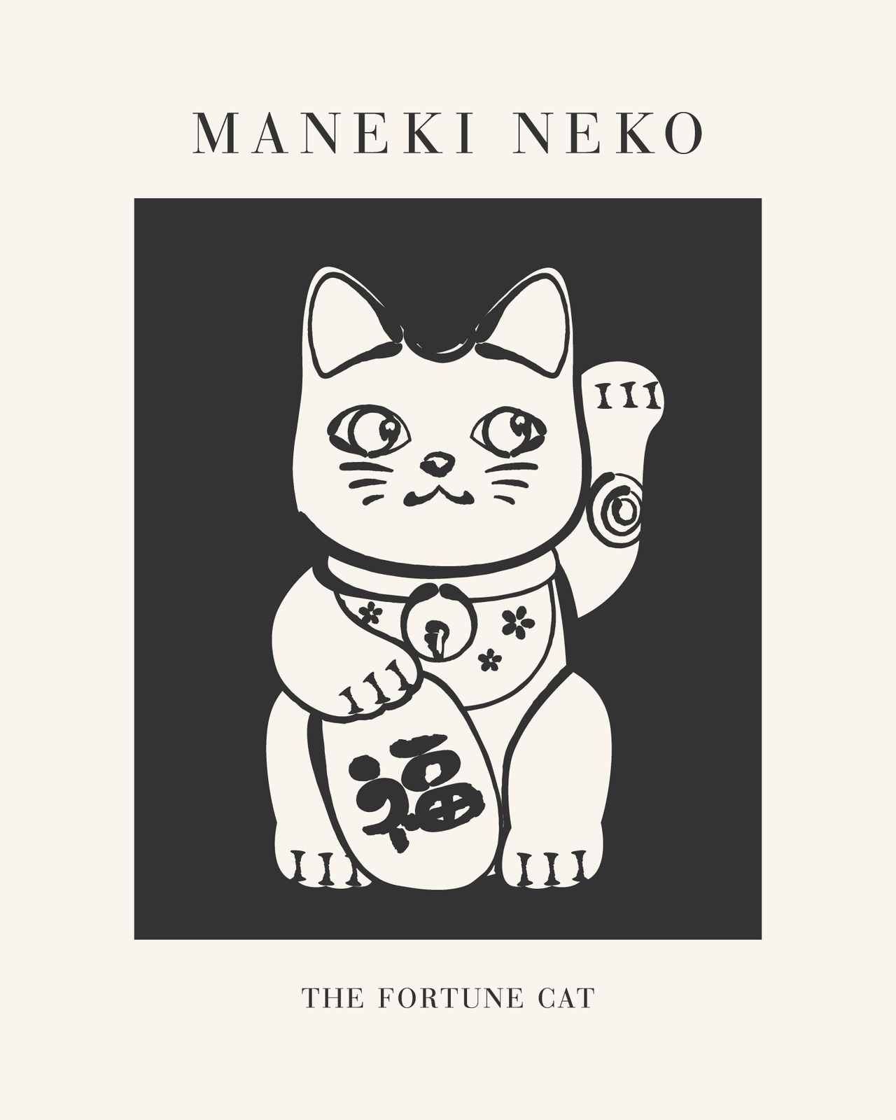 Poster - Maneki Neko Fortune Cat