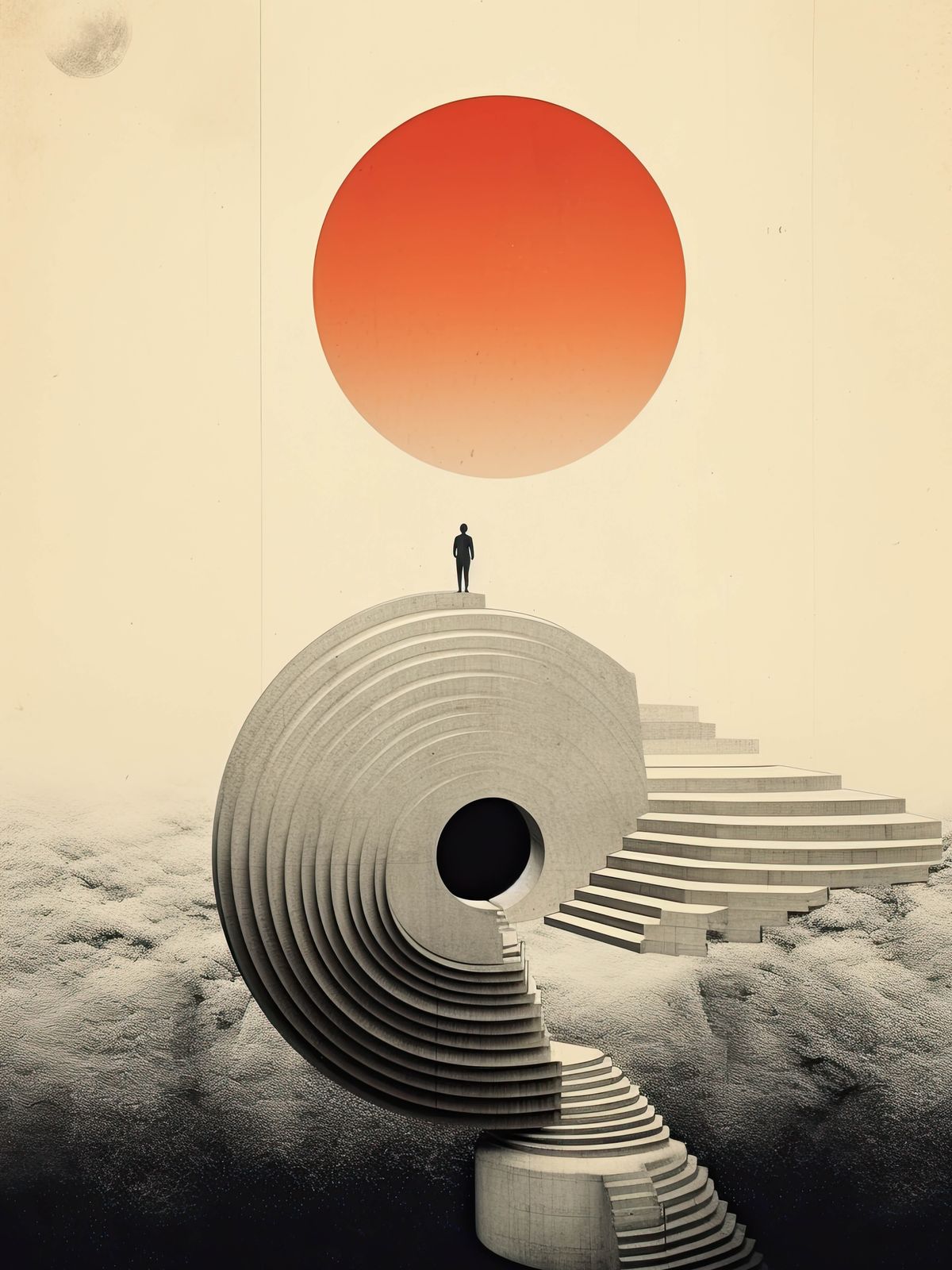 Poster - Abstract Red Sun