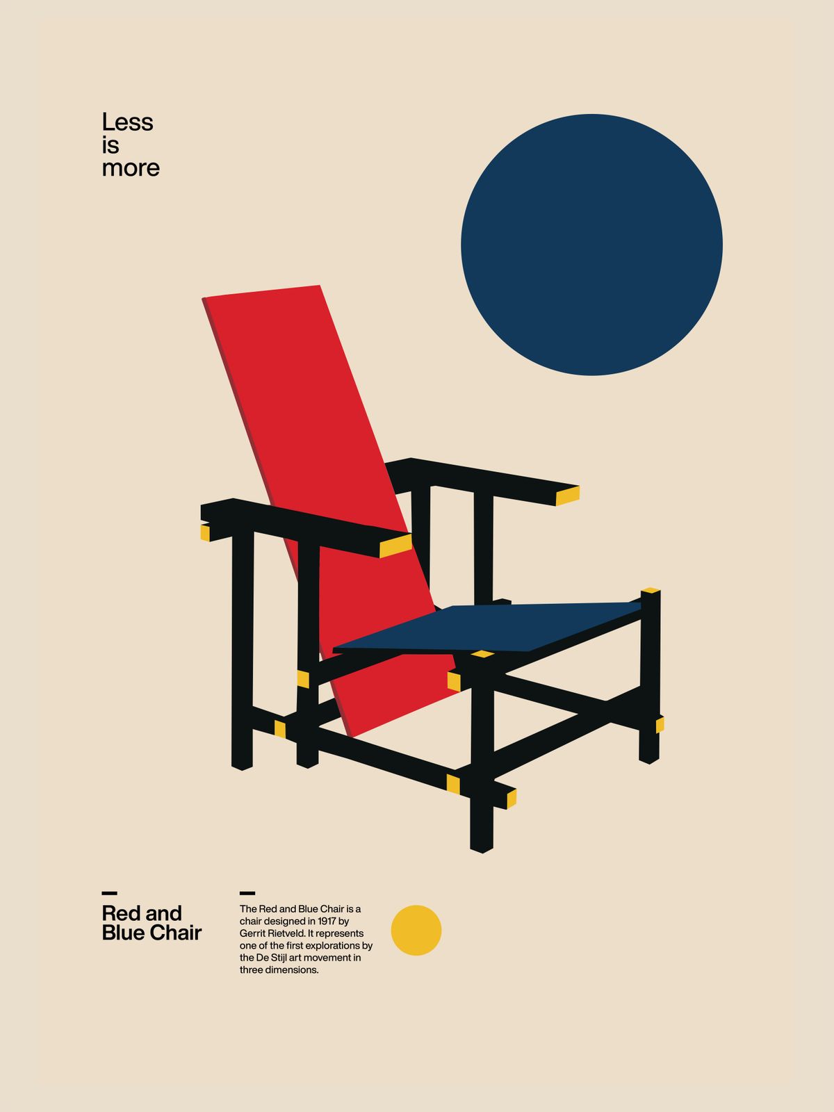 Poster - Red and Blue Chair