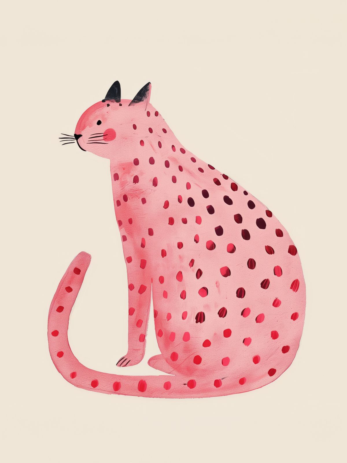 Poster - Pink Spotted Cat