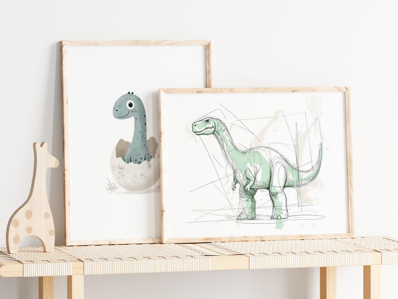 Poster - Dinosaur Art / Set of 2