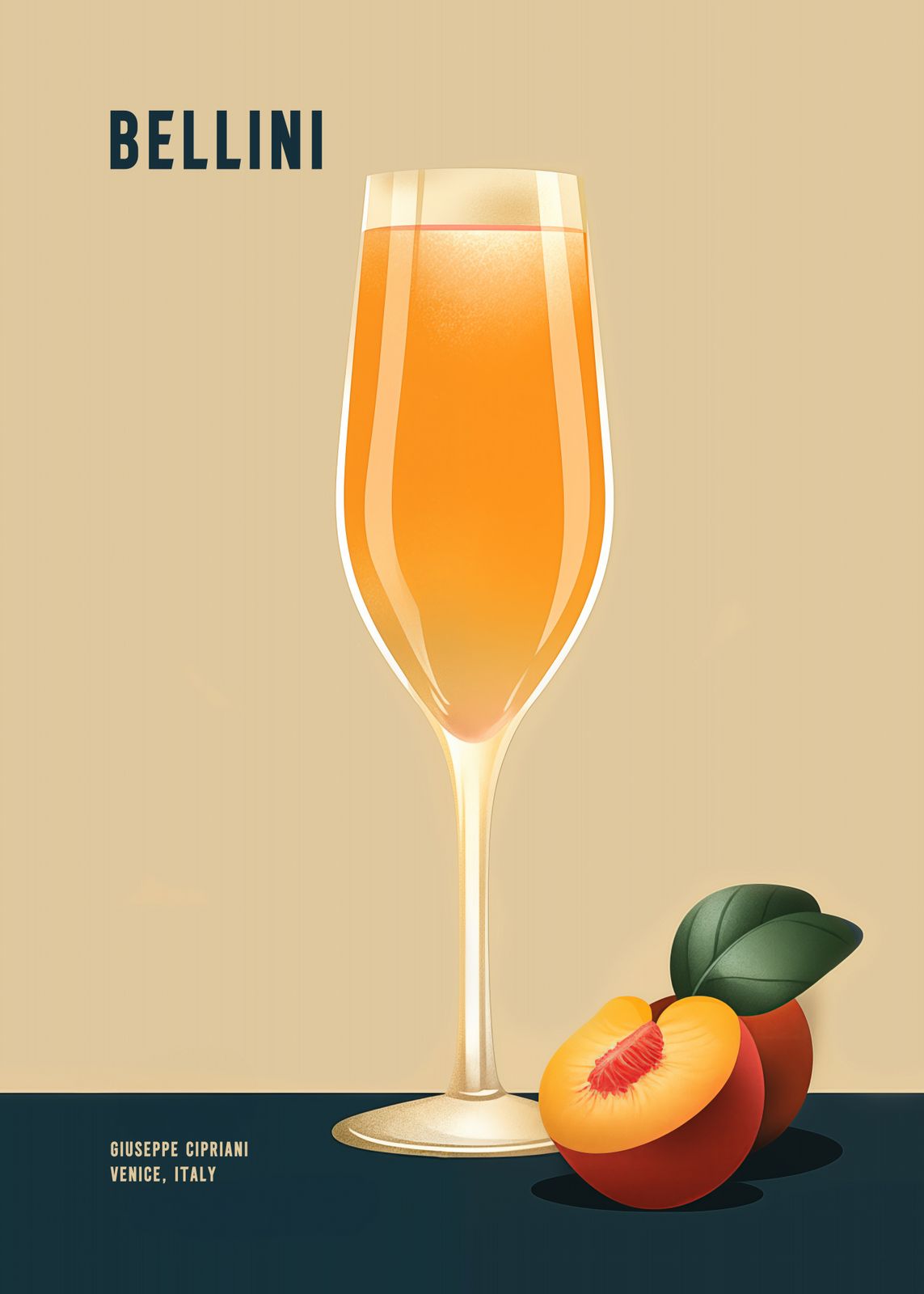 Poster - Bellini Cocktail