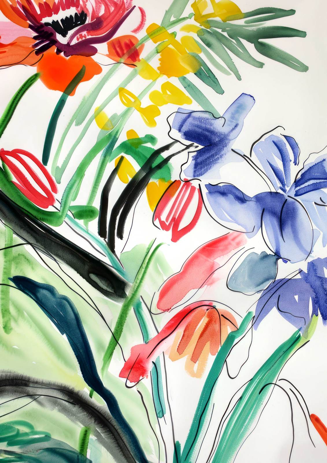 Poster - Colorful Floral Artwork