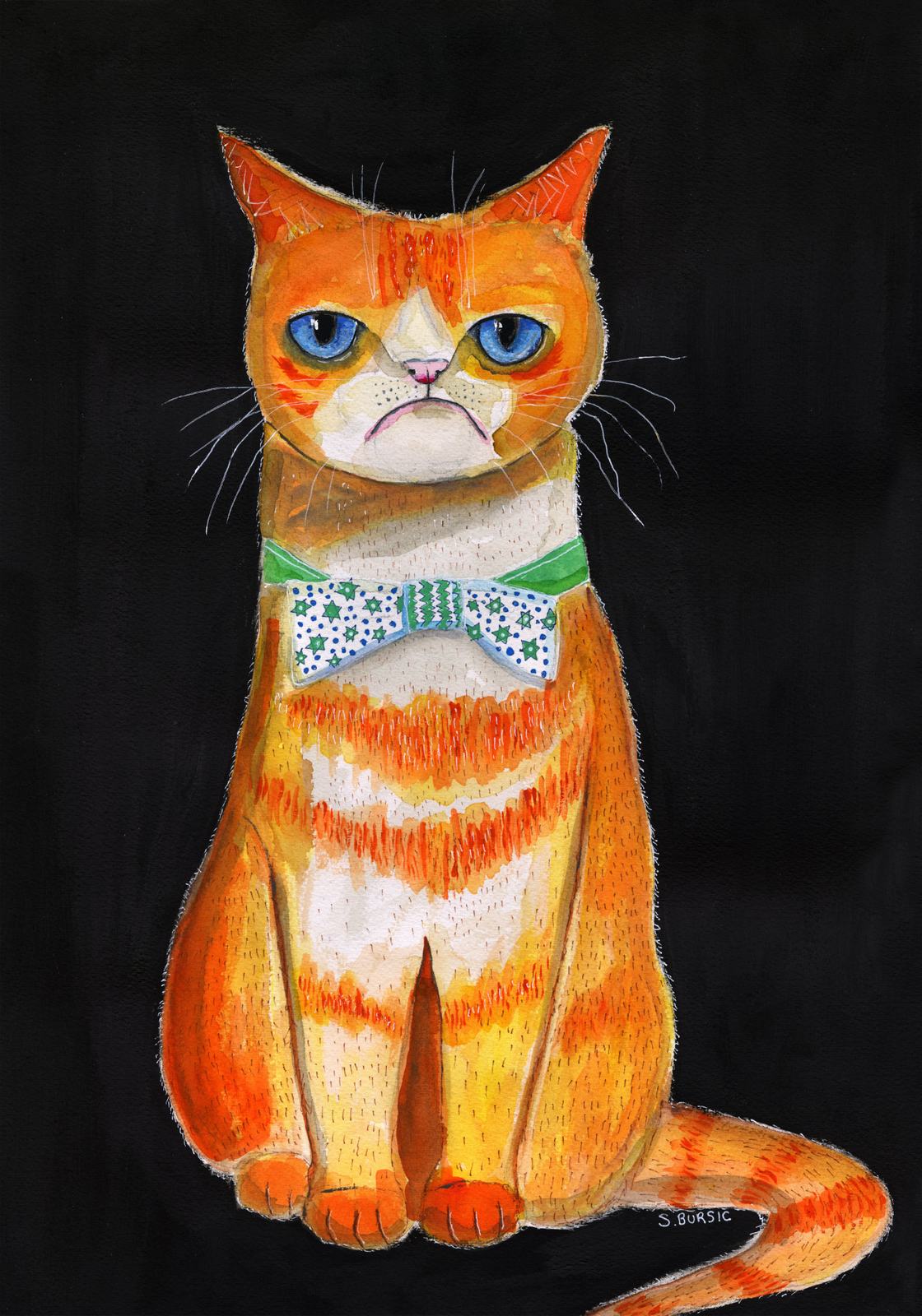 Poster - Cat with Bowtie