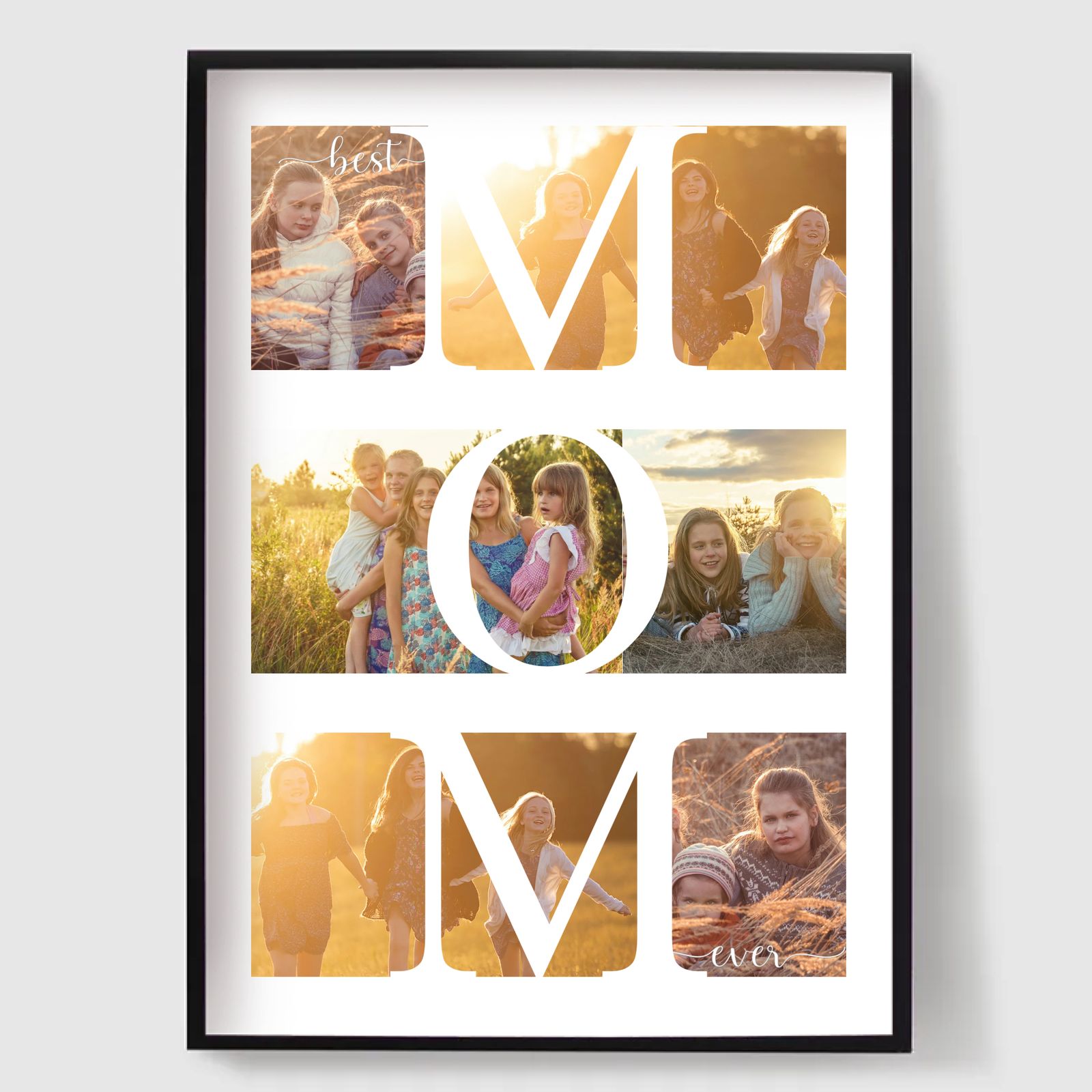 Personalised Poster – Best M O M ever - 6 Photos