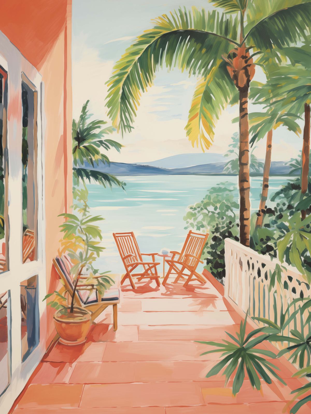 Poster - Tropical Terrace View