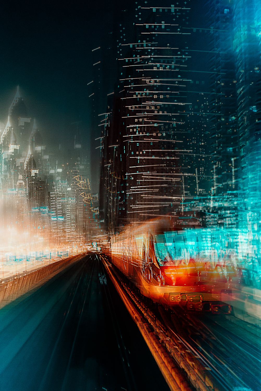 Poster - Dubai Night Lights