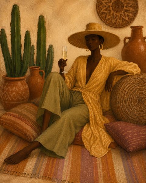 Poster - Elegant Woman in Oasis