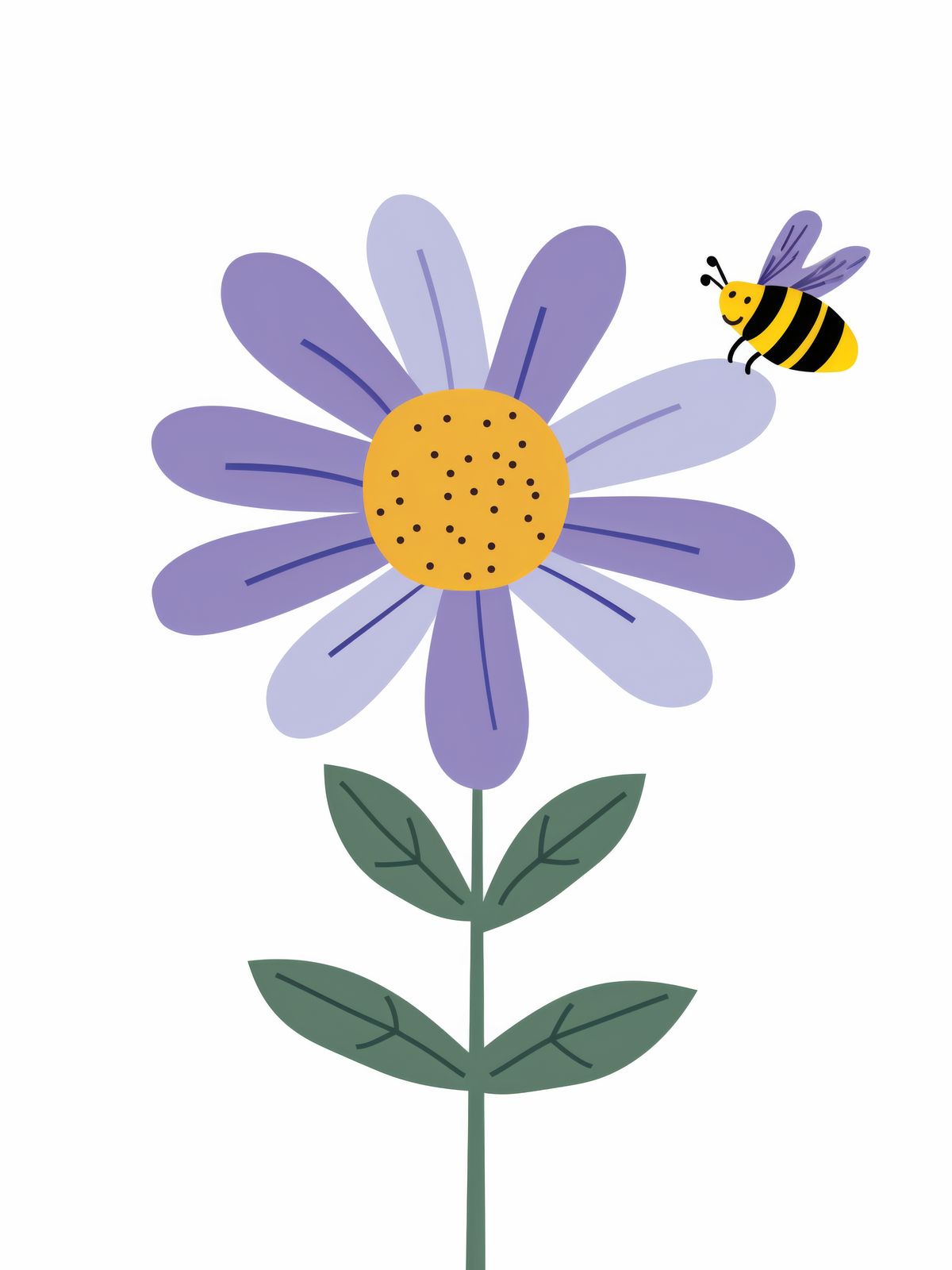 Poster - Flower and Bee