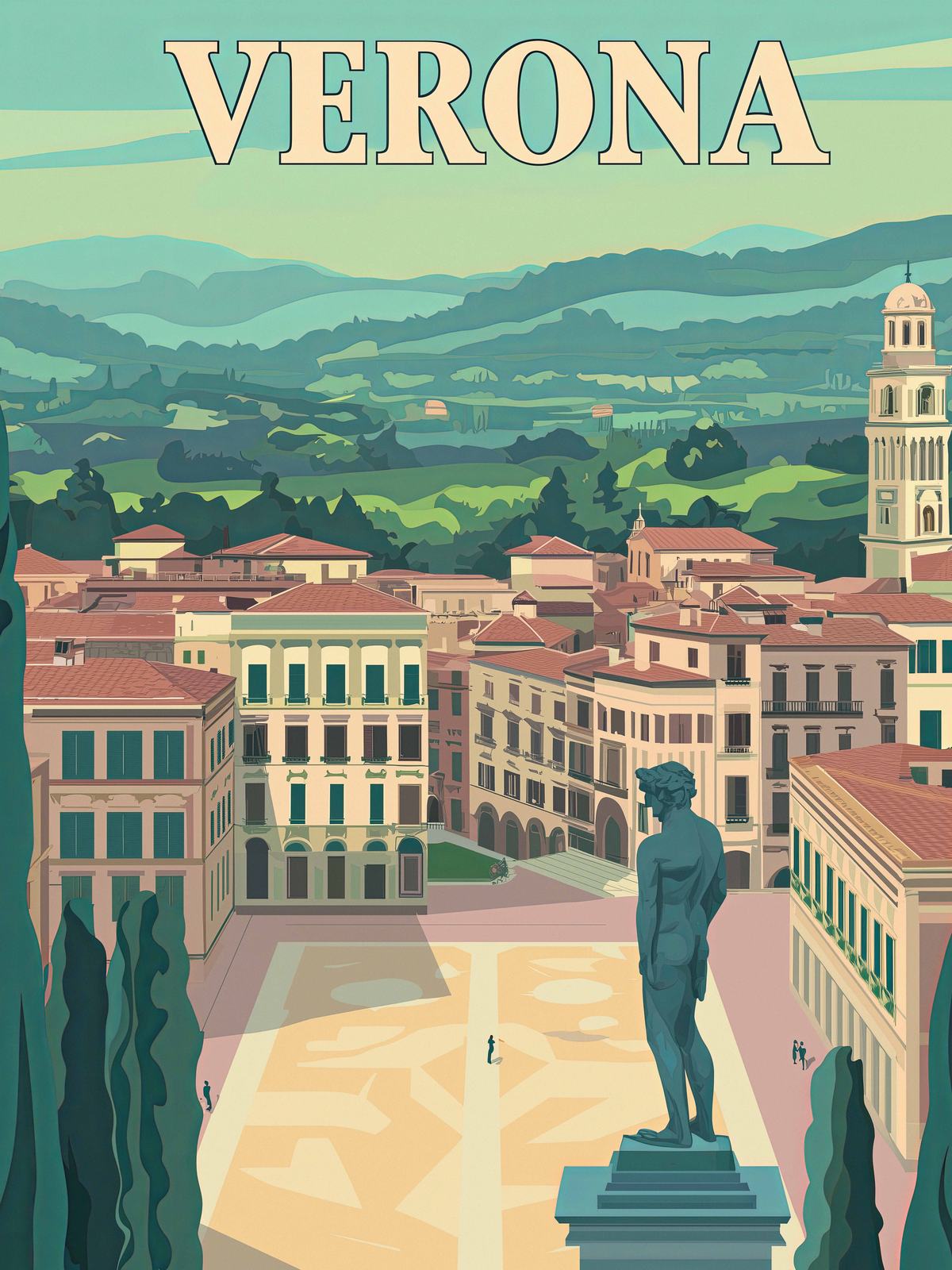 Poster - Verona Cityscape