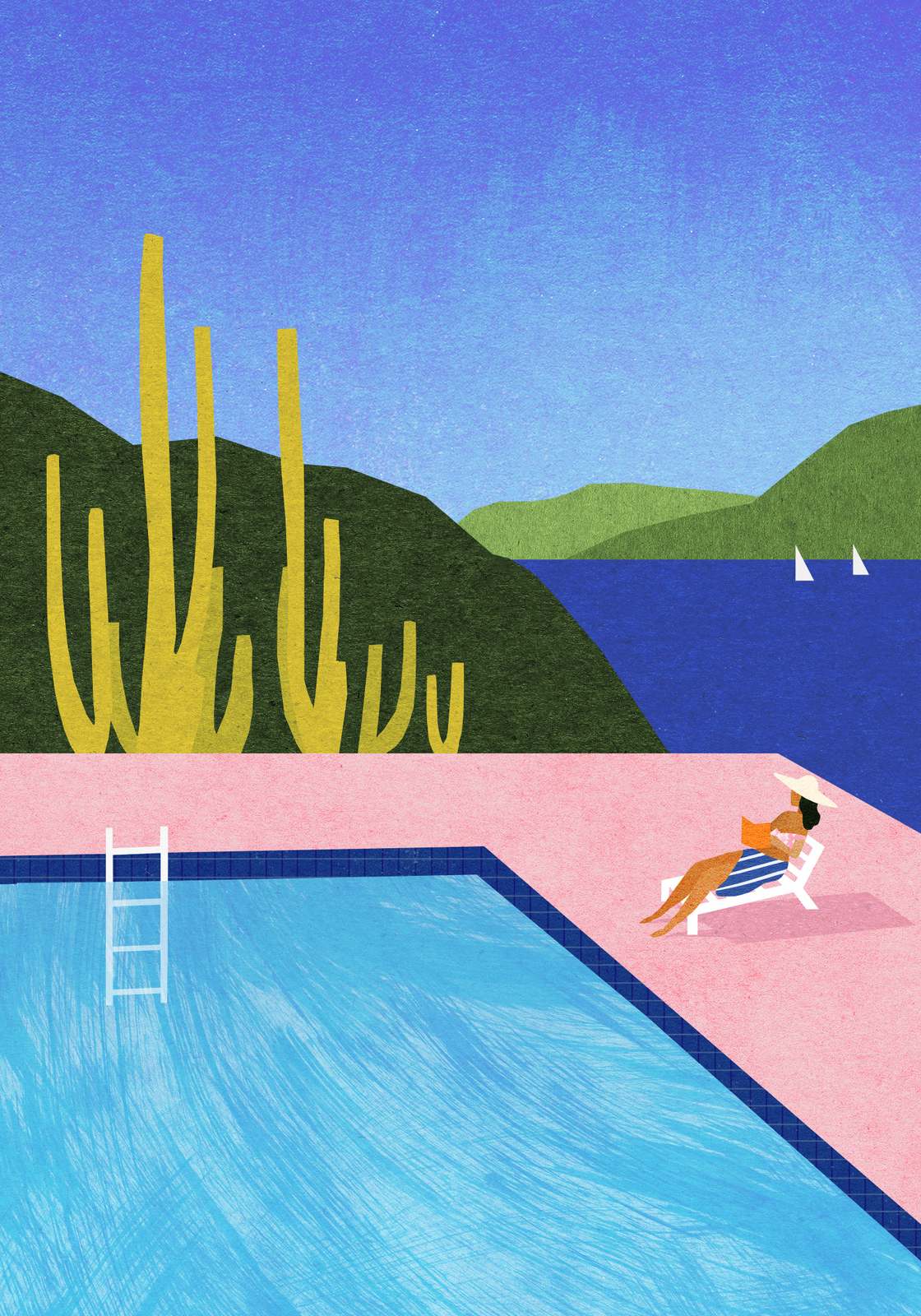 Poster - Poolside Relaxation