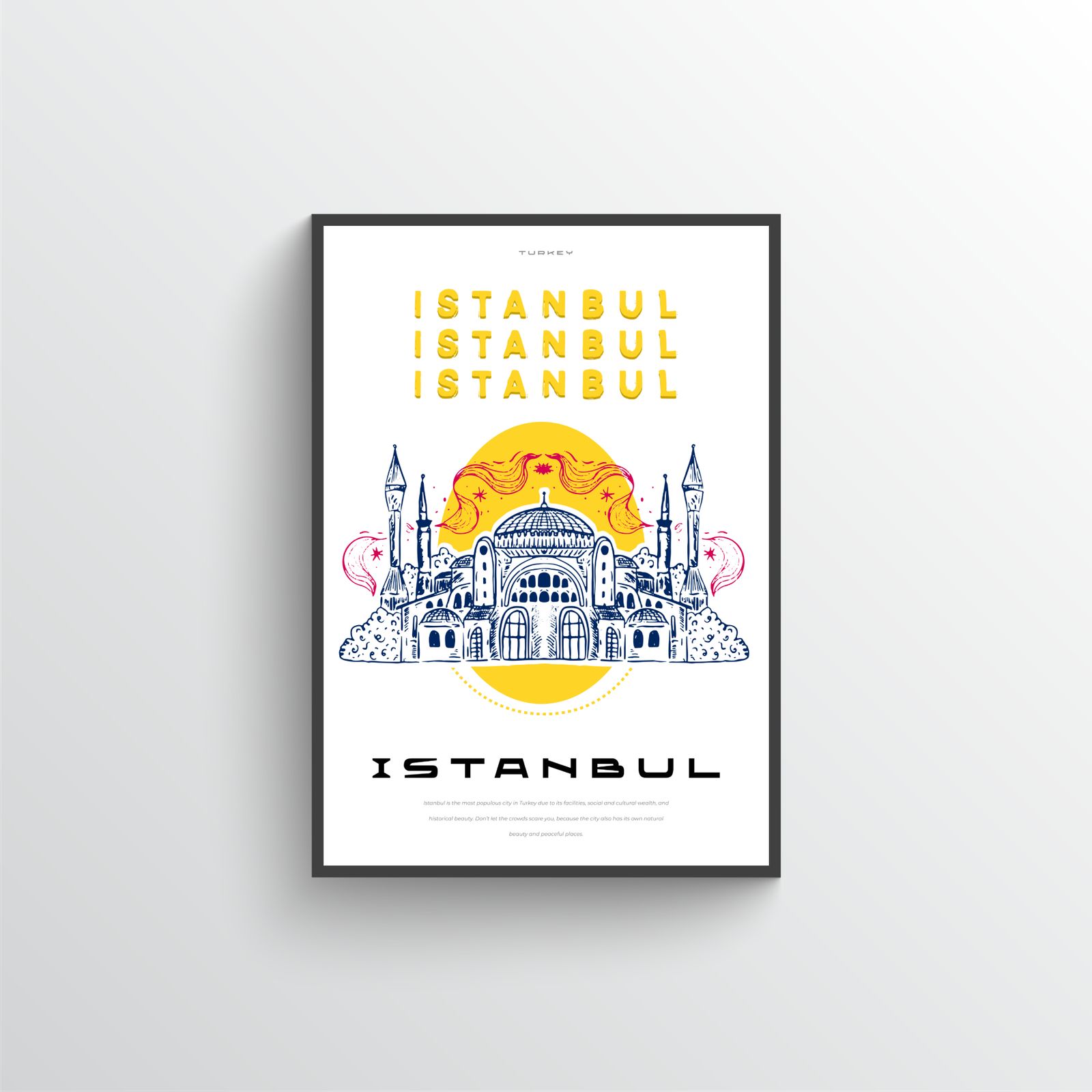 Istanbul Cityscape Poster