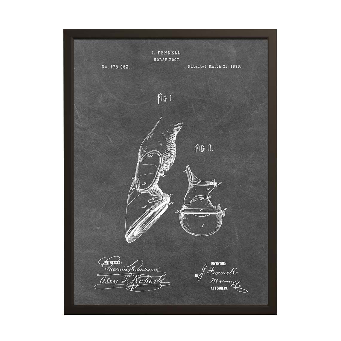 Patent Drawing Poster - Horse Boot