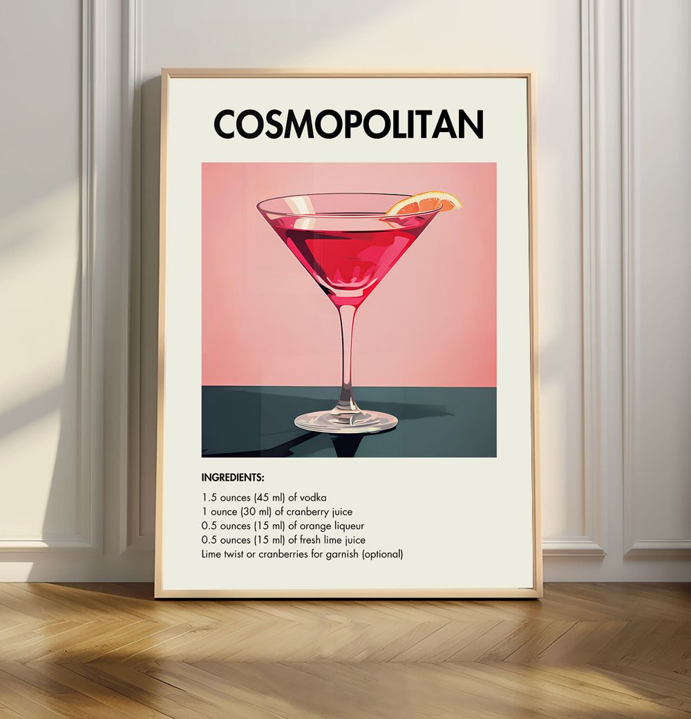 Cosmopolitan Recipe Poster