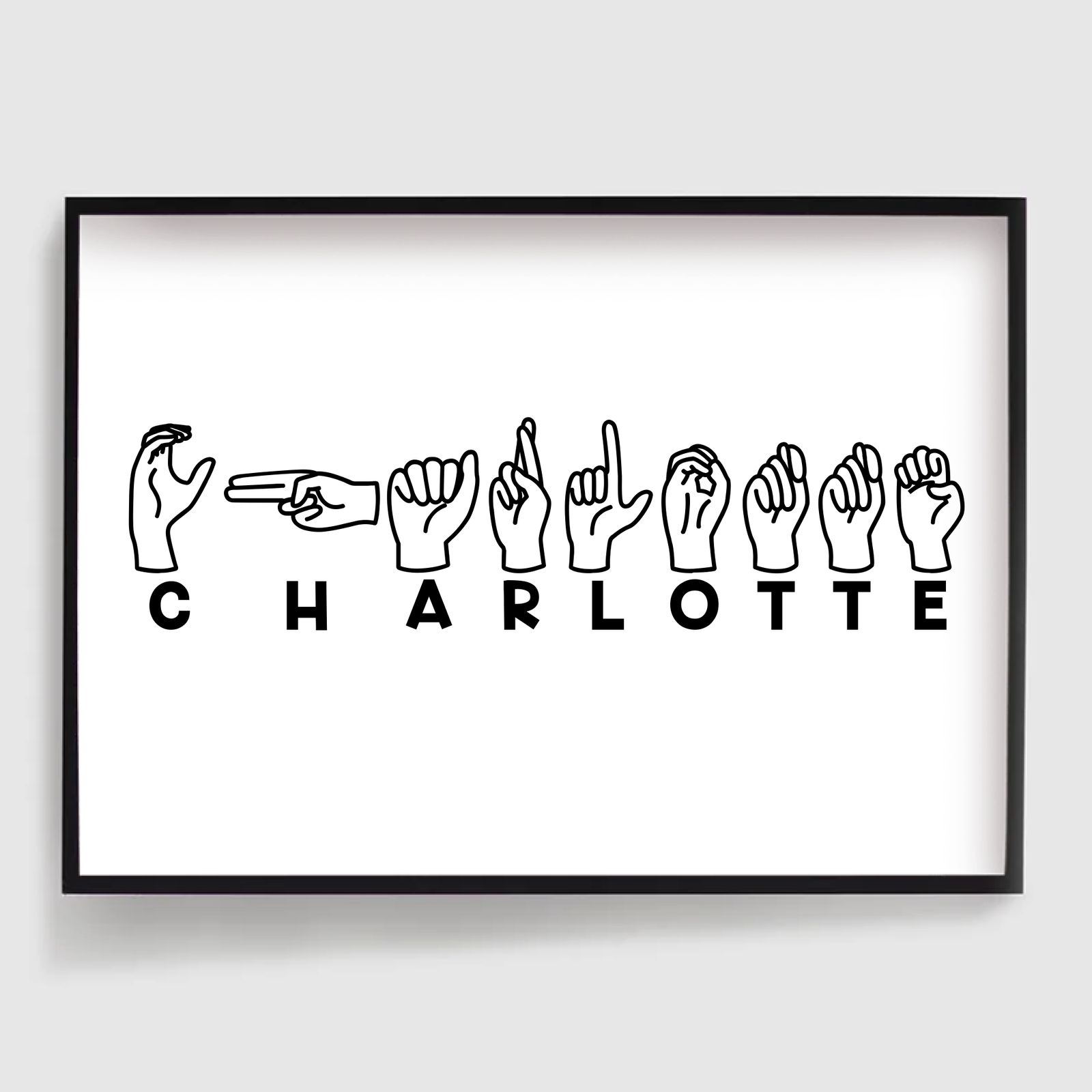 Personalised Poster - Sign Language Name Poster