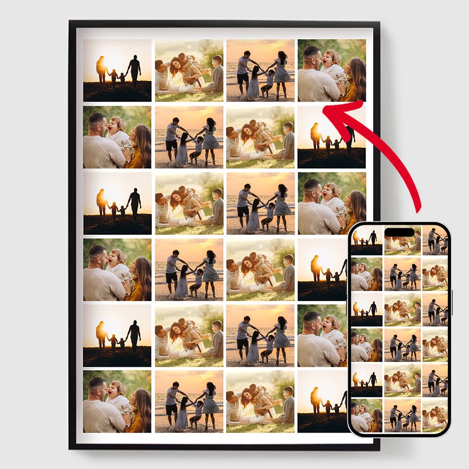 Personalised Posters – Upload your own images – 24 Photos Vertical
