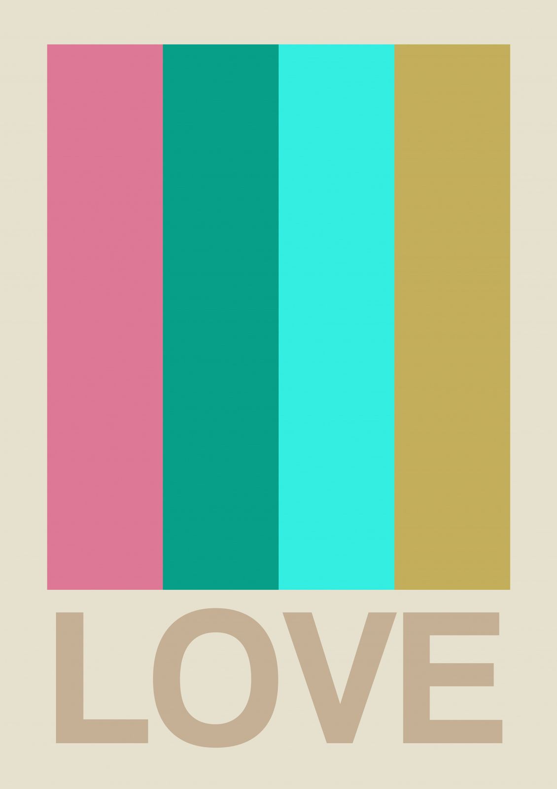Poster - Love Color Blocks