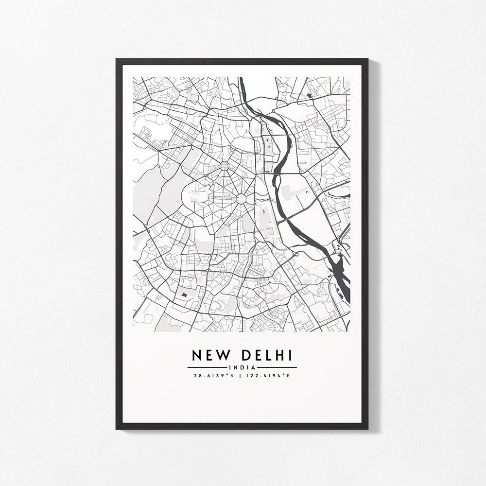 Poster - New Delhi Map
