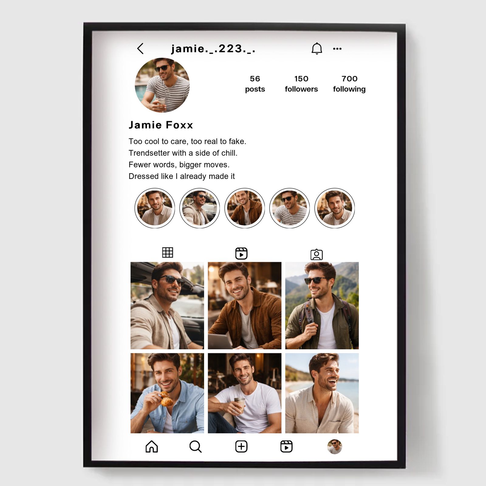 Personalised Poster - Custom Instagram Photo Library - 12 Photos