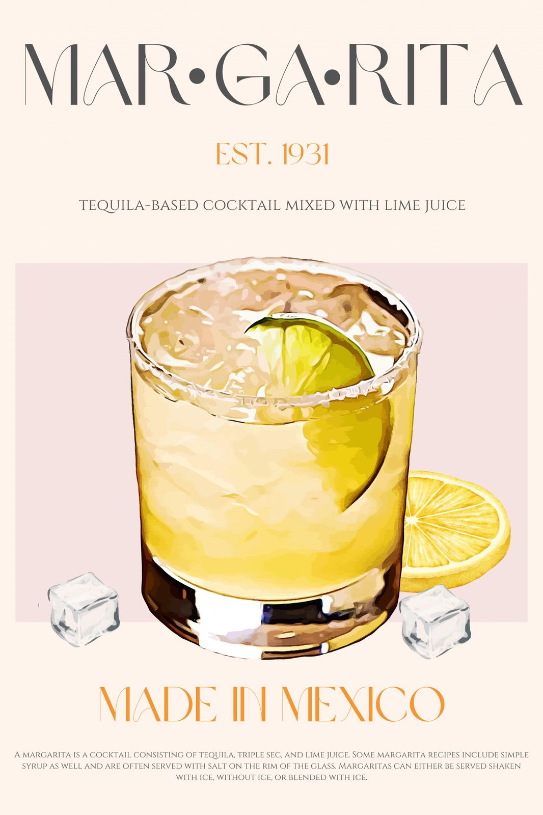 Poster - Margarita Cocktail