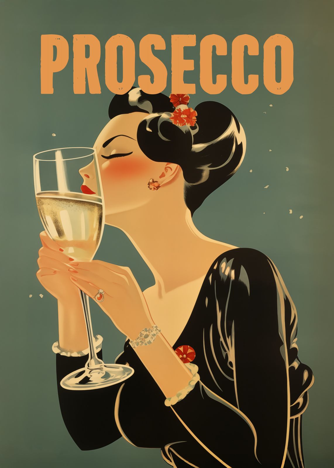 Poster - Prosecco Art Deco