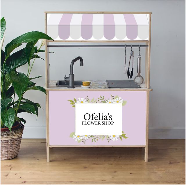 Self-adhesive decals for Ikea Duktig – personal stickers for play kitchens – Flower shop