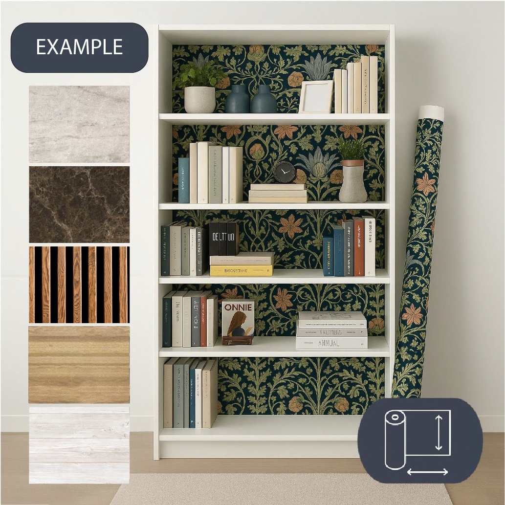 Contact Paper for Shelves & Bookcases – Choose pattern and size