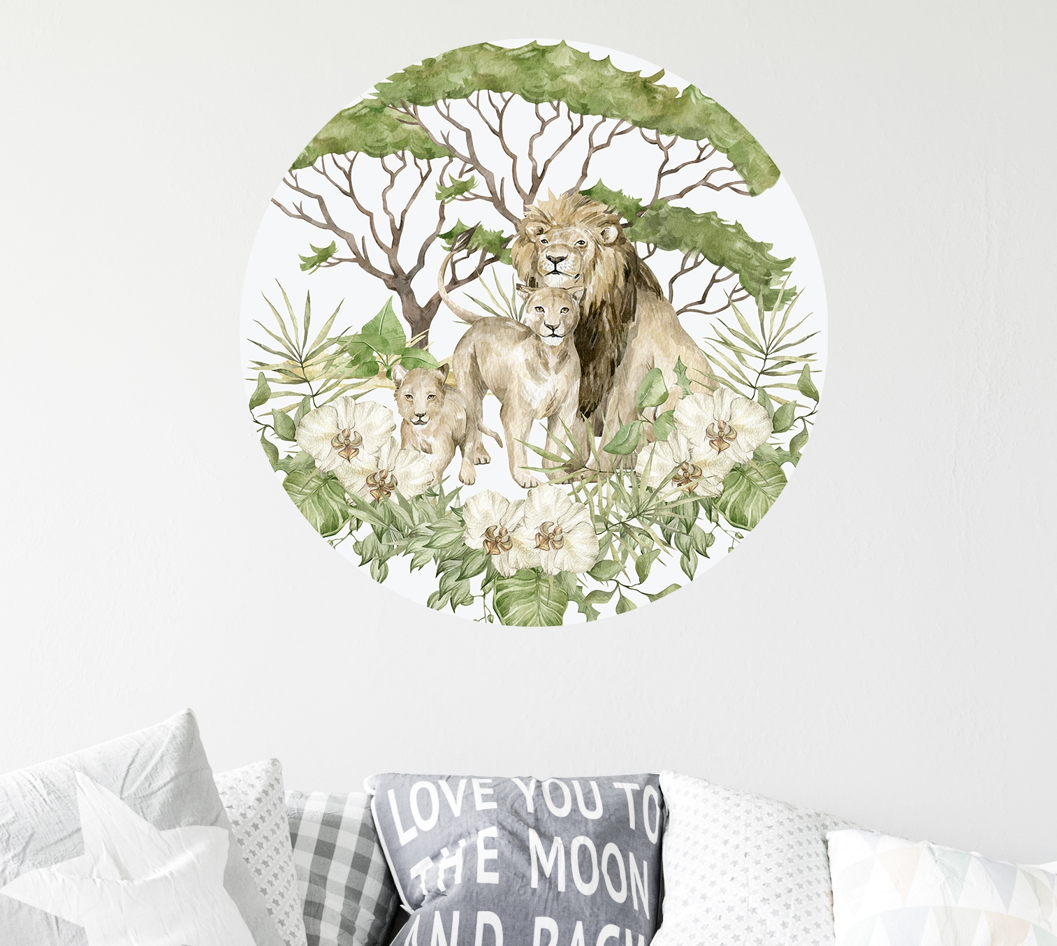 WALLSTICKERS - ROUND - LION