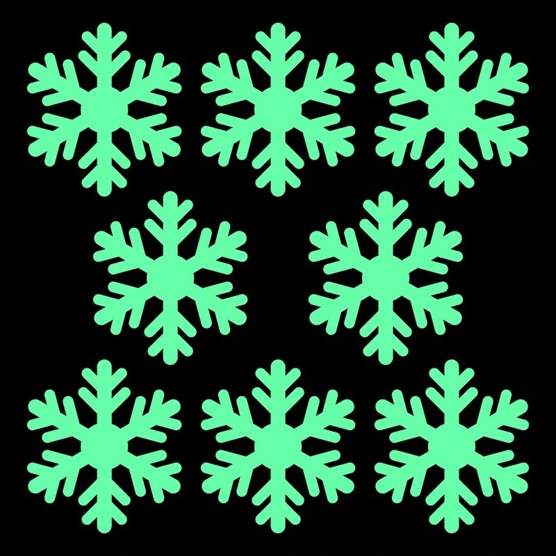 Wallsticker -  Snowflakes / Glow in the Dark / 02